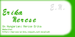 erika mercse business card